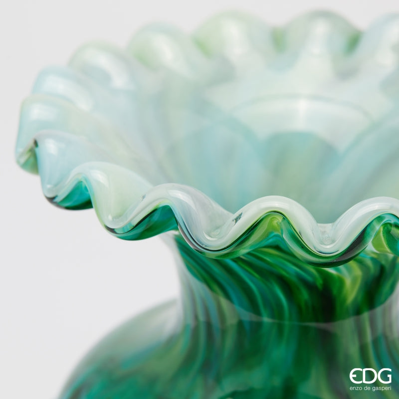 edg enzo de gasperi edg enzo de gasperi vaso macula bottiglia h 375 cm d 255 cm vetro green ean 8059824485236