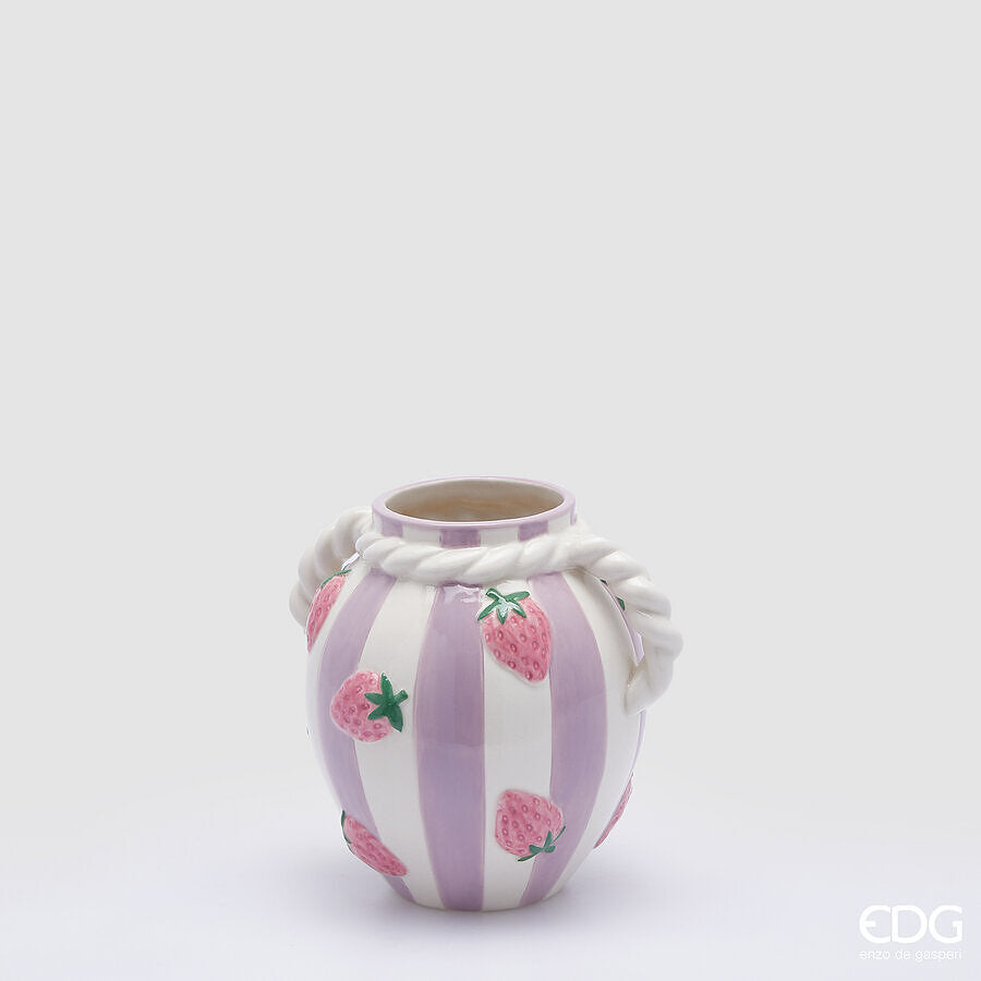 edg enzo de gasperi edg enzo de gasperi vaso fragole h 17 d 16 cm ceramica violet ean 8059824462312