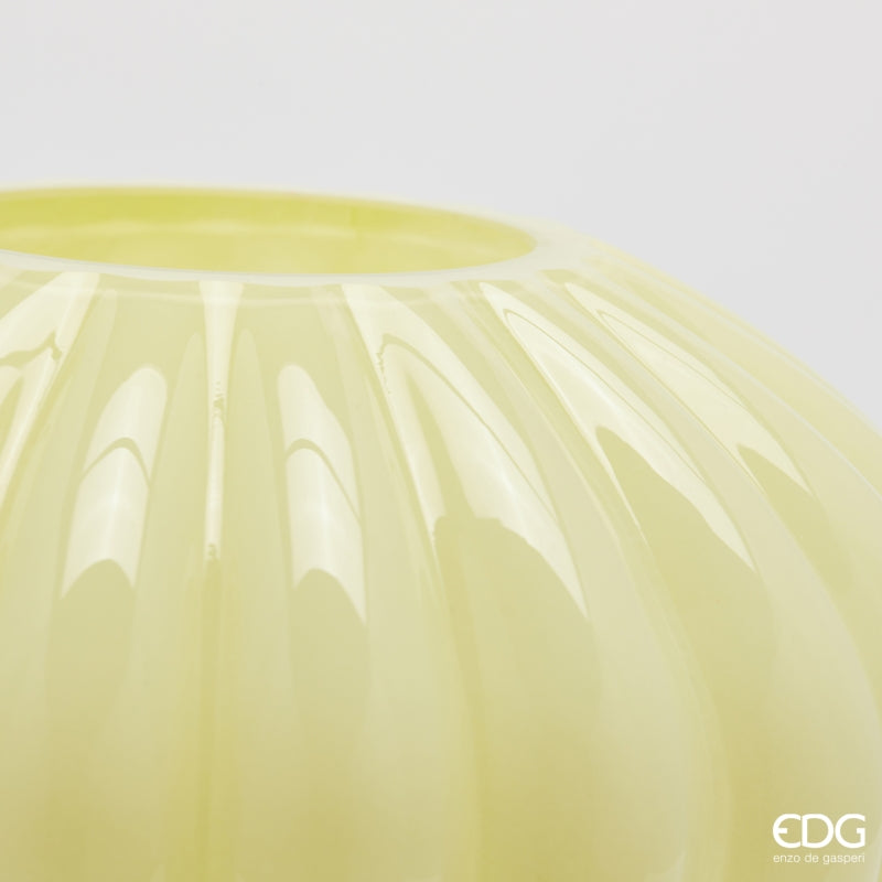 edg enzo de gasperi edg enzo de gasperi vaso diamante h 27 cm d 23 cm vetro light yellow ean 8059824537188