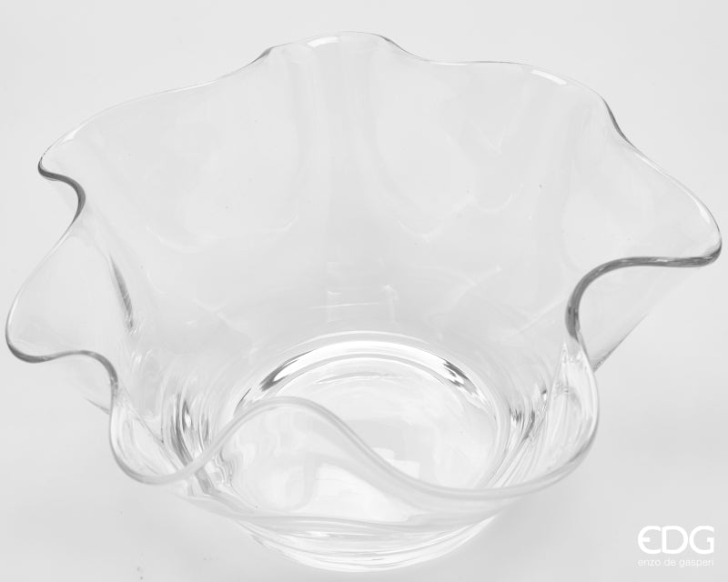 edg enzo de gasperi edg enzo de gasperi vaso nida drappo h 14 cm d 29 cm natural trasparente ean 8059824583932