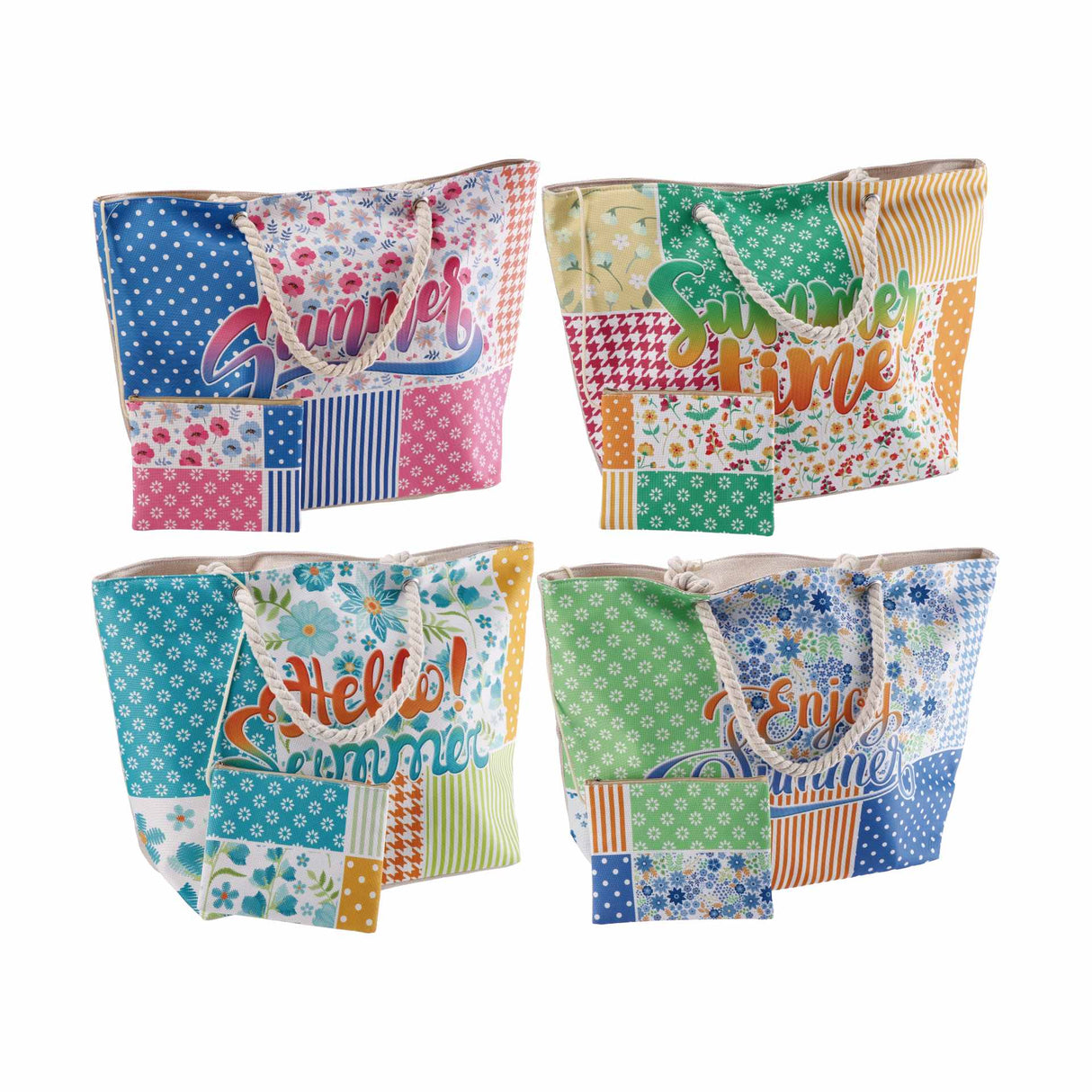 regalo italiano regalo italiano borsa mare con pochette 58 x 18 x h 38 cm ass blu verde 1 pz ean 8057586110922