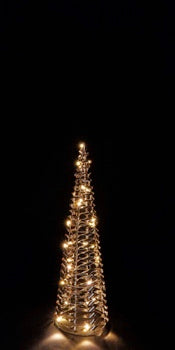 Ad Trend Albero di Natale Oro 30 LED H 60 Cm a Batteria Luce calda
