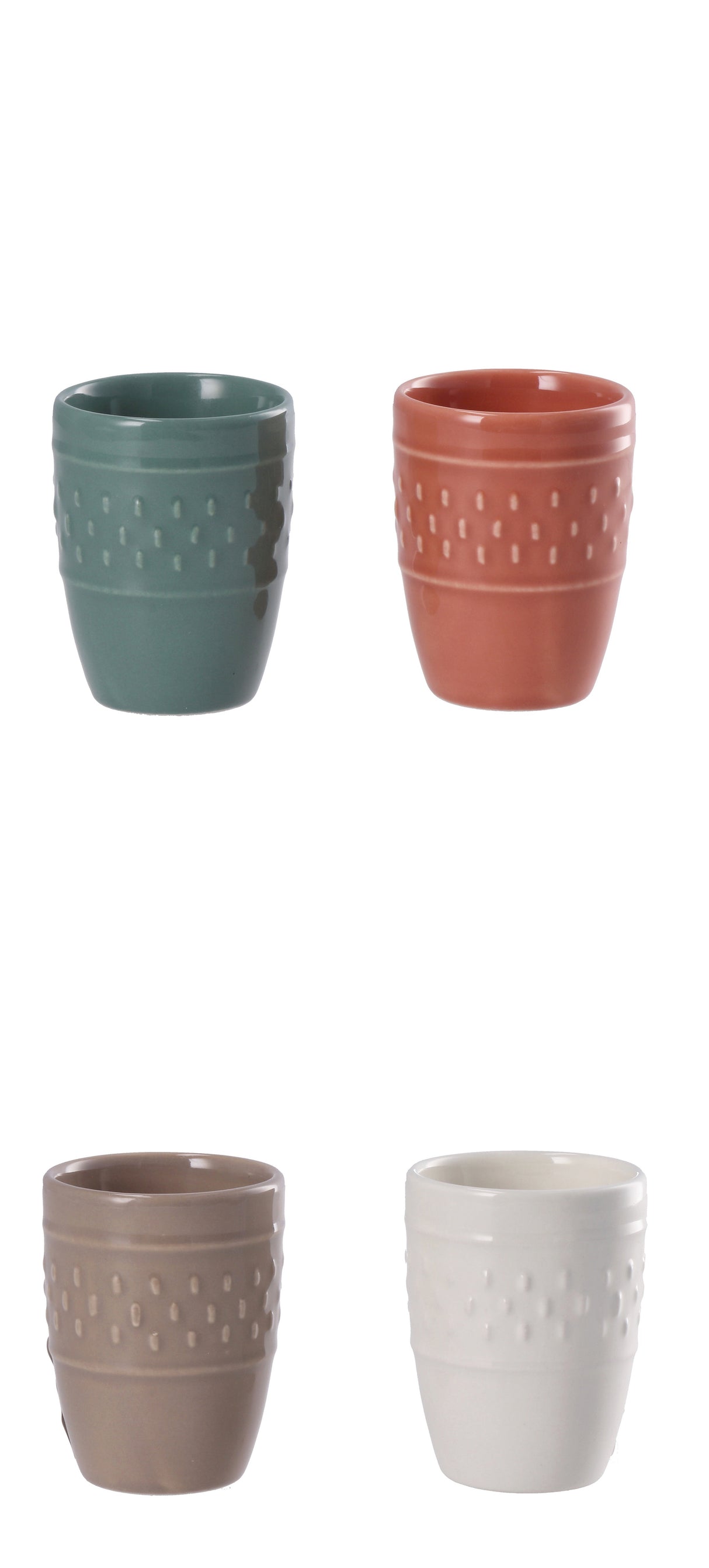 regalo italiano regalo italiano bicchierino coen ceramica ass 95 cl bianco grigio rosso salvia 1 pz ean 8057586128644