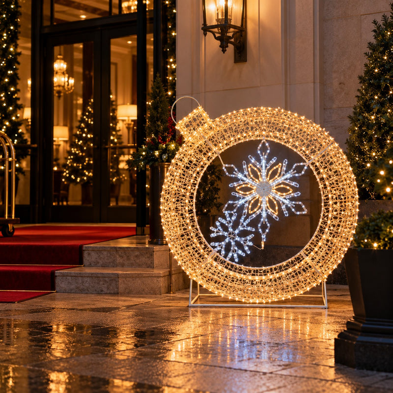 Ad Trend Pallina di Natale Luminosa 1524 LED 120x21xH137 cm – Decorazione Natalizia