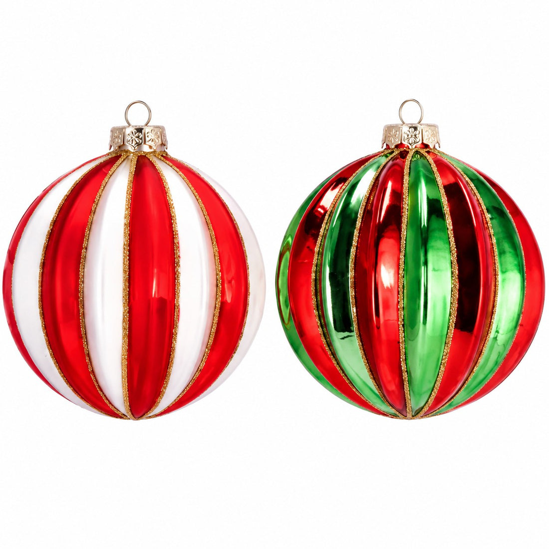 Ad Trend Pallina di Natale in Vetro Bicolore Ø10 cm Assortita 1 Pz – Addobbo Natalizio
