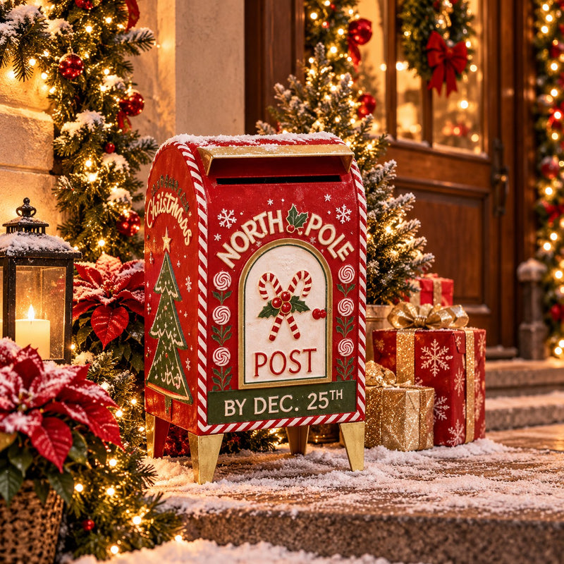 Ad Trend Cassetta Postale Decorativa Natalizia in Ferro 21x17xH36 cm – Decorazione di Natale