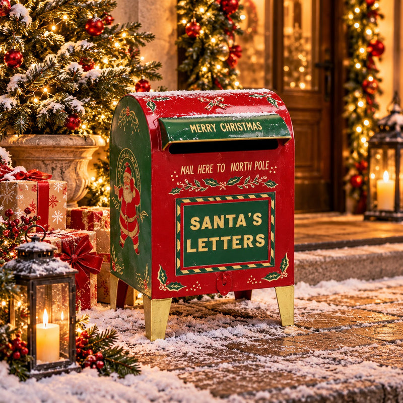 Ad Trend Cassetta Postale Natalizia in Ferro 23x18xH35 cm – Decorazione di Natale