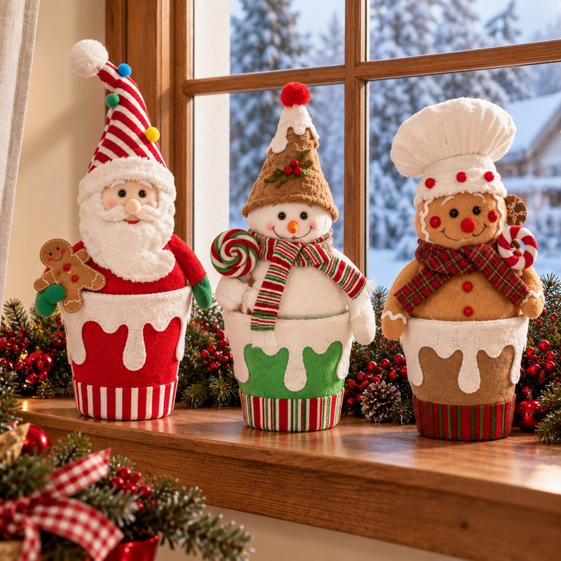 Ad Trend Decorazione Natalizia in Tessuto Assortita 18x14xH35 cm 1 Pz – Addobbo di Natale