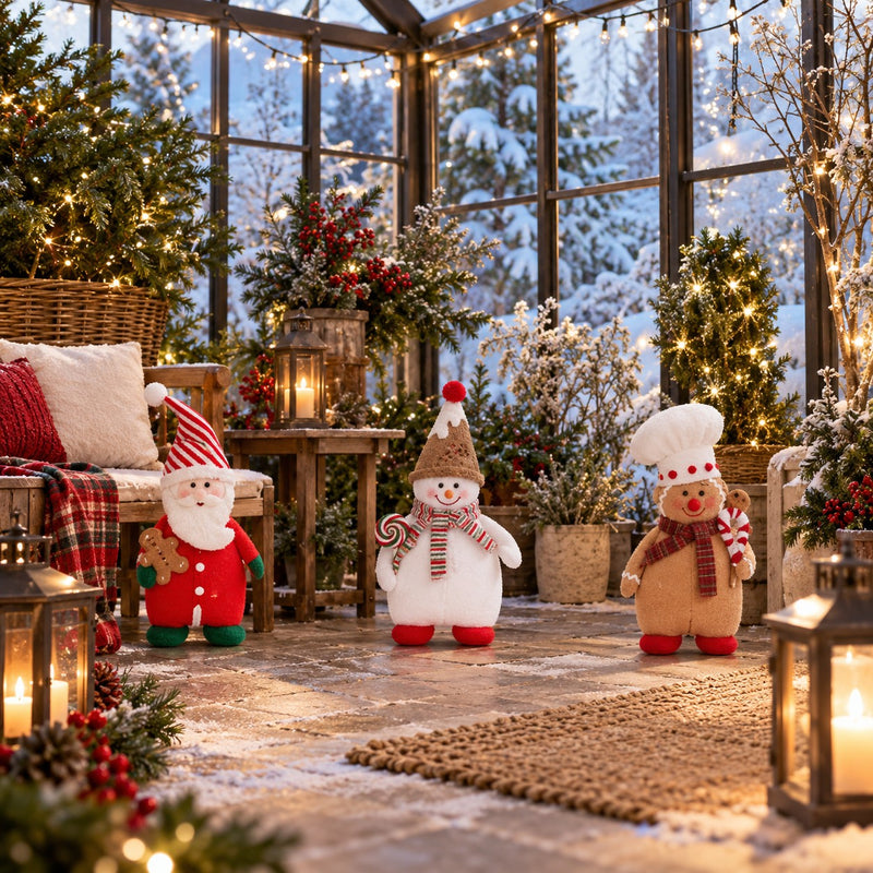 Ad Trend Decorazione Natalizia in Tessuto Assortita 24x14xH48 cm 1 Pz – Addobbo di Natale