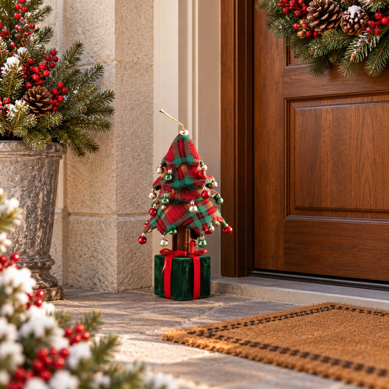 Ad Trend Albero di Natale con Pacco Dono 18x18xH45 cm – Decorazione Natalizia