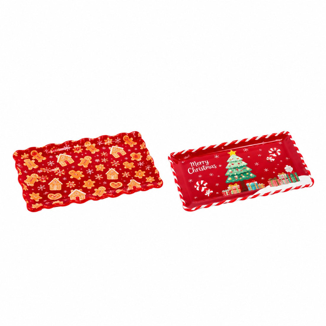 Ad Trend Vassoio Rettangolare Natalizio in Melamina Assortito 48x28 cm 1 Pz – Accessorio Tavola di Natale