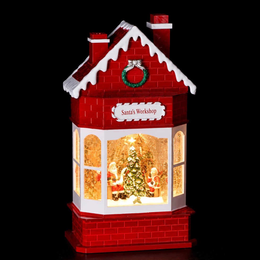 Ad Trend Casa Natalizia con LED, Musica e Alimentazione USB-C 15x9x28,5 cm