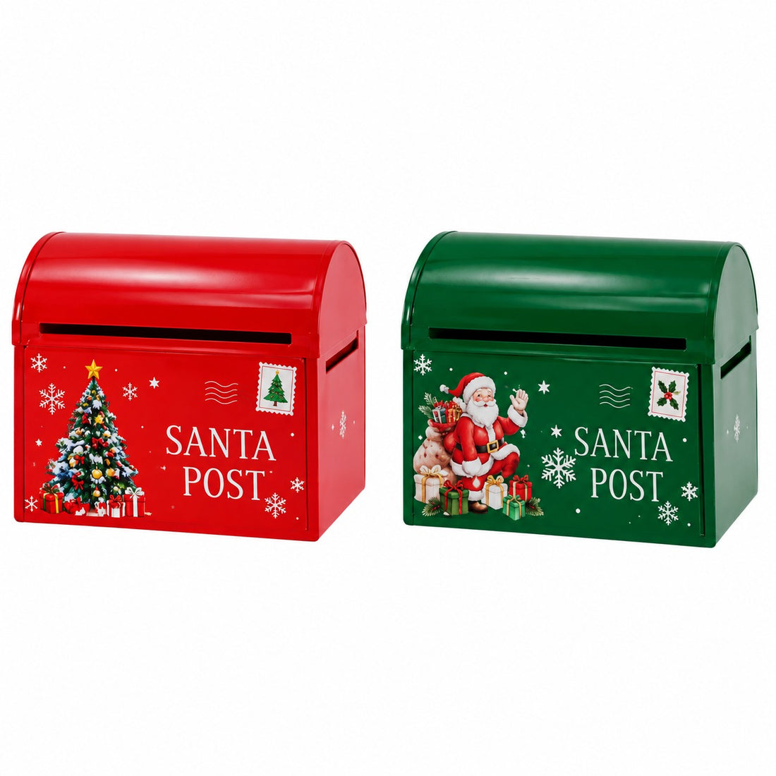 Ad Trend Cassetta Postale Natalizia in MDF Assortita 28x19xH24 cm 1 Pz – Decorazione di Natale