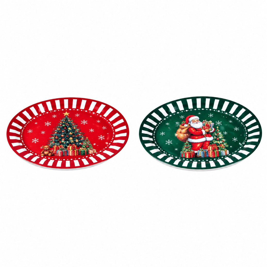 Ad Trend Vassoio Ovale Natalizio in Melamina Assortito 40x30xH3 cm 1 Pz – Accessorio Tavola di Natale