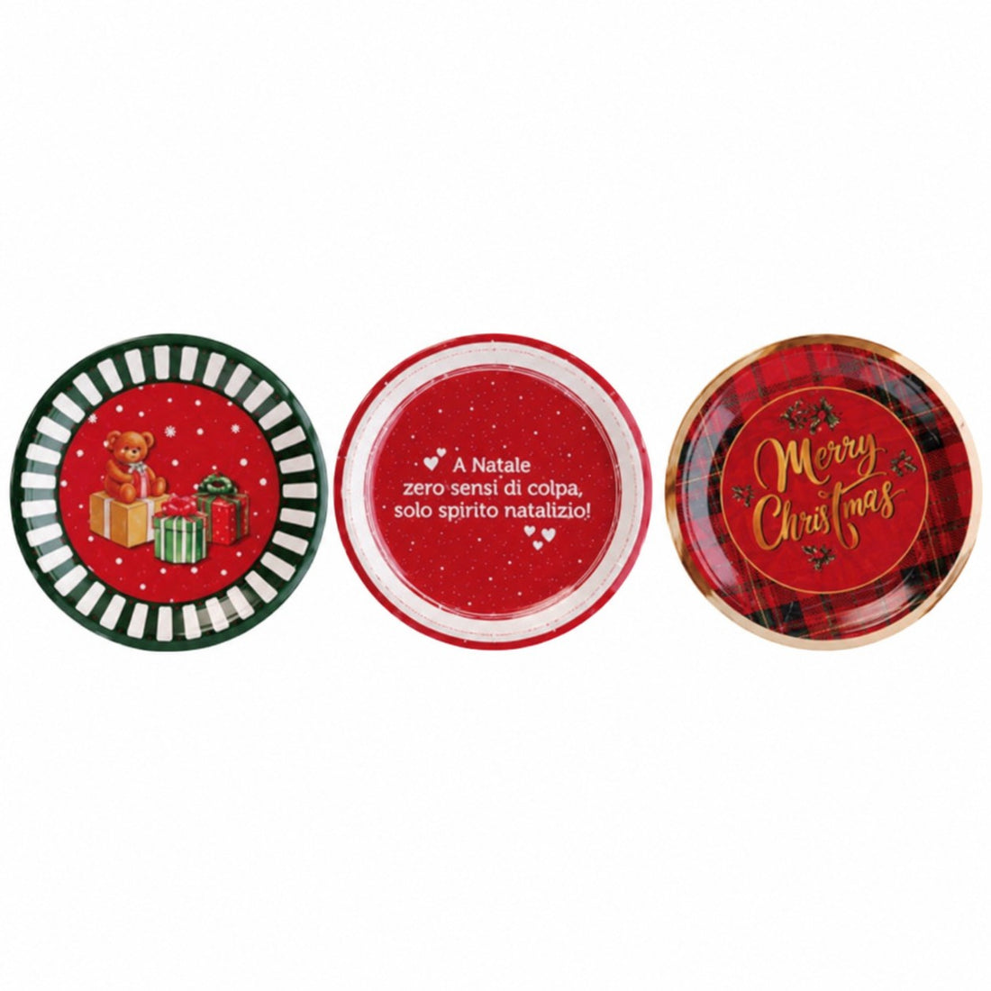 Ad Trend Piattini Natalizi in Carta Assortiti Ø18 cm 1 Confezione – Accessori Tavola Monouso di Natale