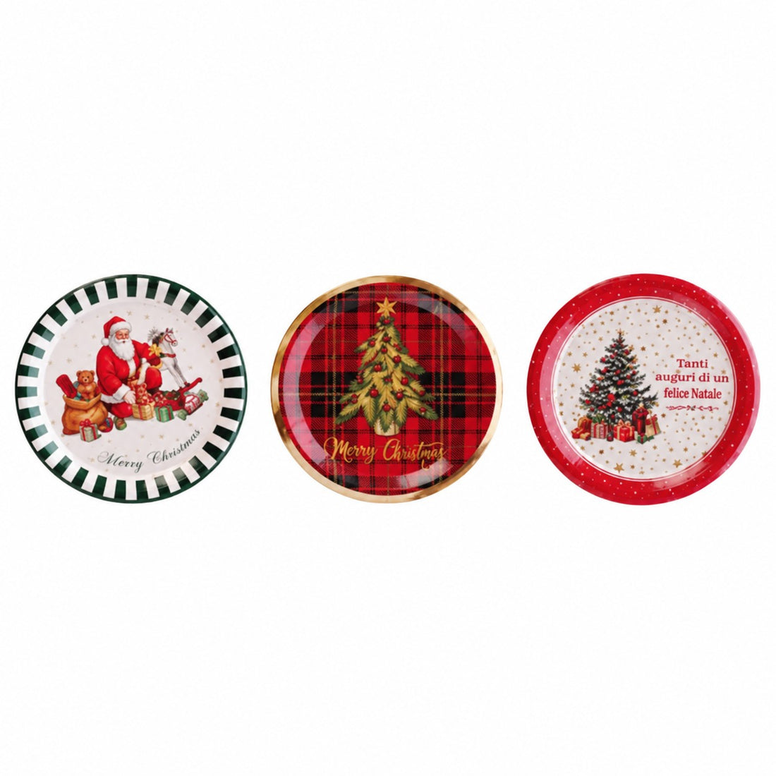 Ad Trend Piatti Natalizi in Carta Assortiti Ø23 cm 1 Confezione – Accessori Tavola Monouso di Natale
