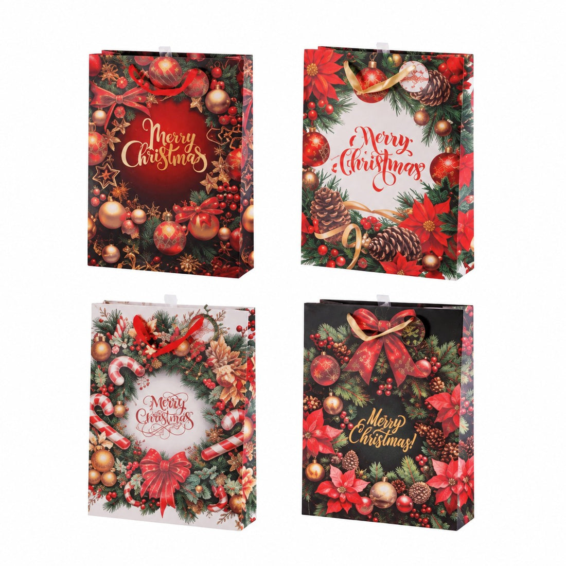 Ad Trend Borsa Regalo Natalizia in Carta Assortita 33x10xH46 cm 1 Pz – Sacchetto per Confezioni Regalo di Natale