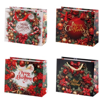Ad Trend Borsa Regalo Natalizia in Carta Assortita 31x12xH26 cm 1 Pz – Sacchetto per Confezioni Regalo di Natale