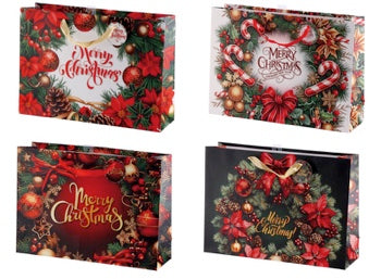 Ad Trend Borsa Regalo Natalizia in Carta Assortita 42x12xH31 cm 1 Pz – Sacchetto per Confezioni Regalo di Natale