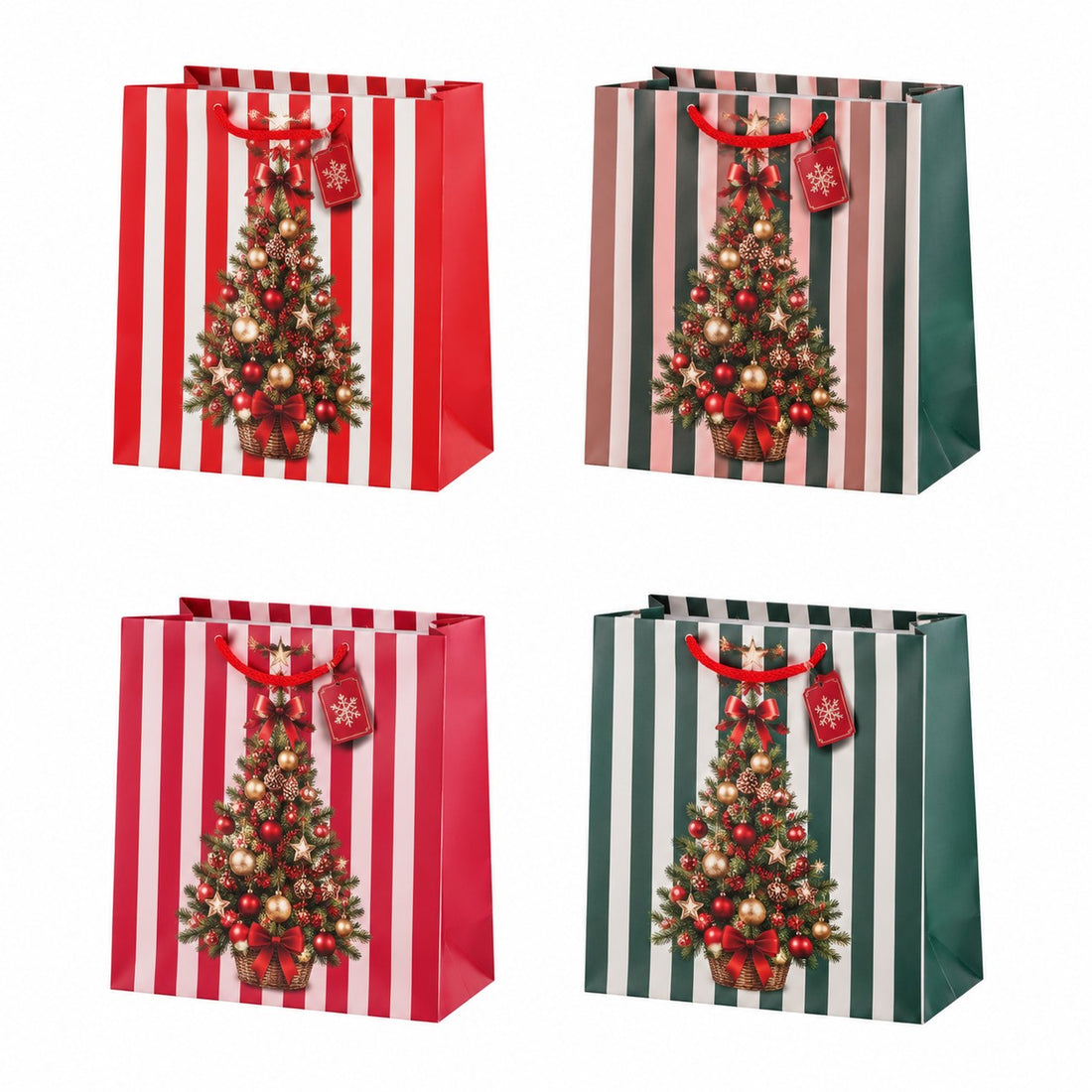 Ad Trend Borsa Regalo Natalizia in Carta Assortita 18x10xH23 cm 1 Pz – Sacchetto per Confezioni Regalo di Natale