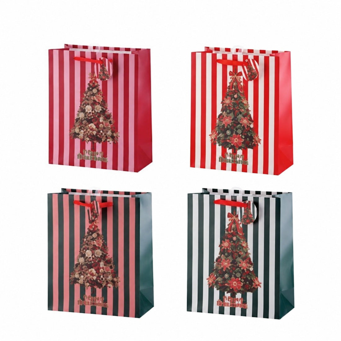 Ad Trend Borsa Regalo Natalizia in Carta Assortita 26x12xH32 cm 1 Pz – Sacchetto per Confezioni Regalo di Natale
