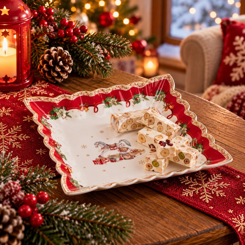 Ad Trend Piatto Quadrato Natalizio 23x23 cm – Accessorio per la Tavola di Natale