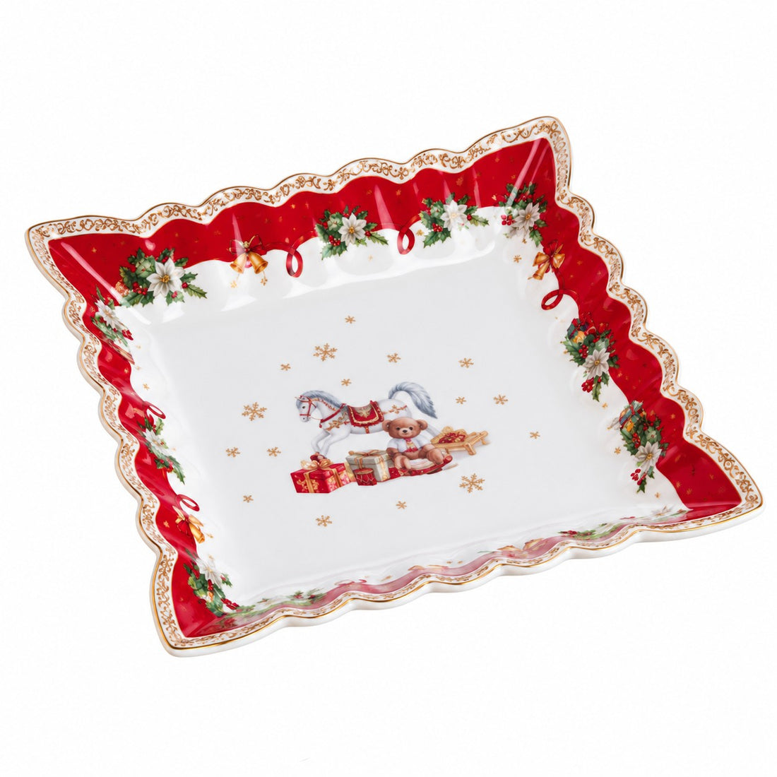 Ad Trend Piatto Quadrato Natalizio 23x23 cm – Accessorio per la Tavola di Natale