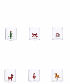 Ad Trend Bicchiere Natalizio in Vetro con Figura 3D Assortito 360 ml 1 Pz – Accessorio Decorativo per la Tavola di Natale