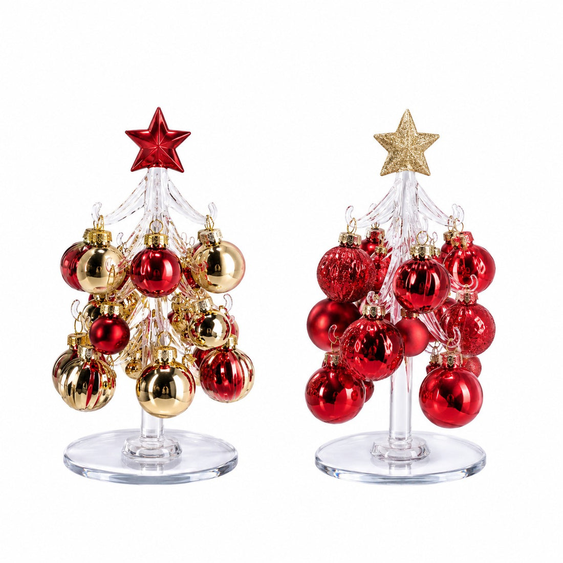 Ad Trend Alberello Natalizio Decorativo con Palline in Vetro Assortito Ø7xH15,5 cm 1 Pz – Decorazione di Natale per la Casa