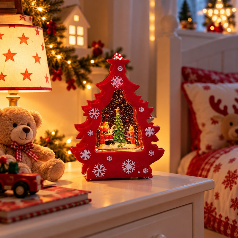 Ad Trend Albero di Natale Decorativo con Luci LED e Musica 18x7xH24,5 cm – Decorazione Luminosa e Musicale di Natale per la Casa