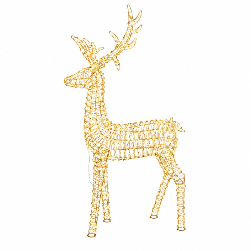 Ad Trend Renna Natalizia Luminosa Oro con 2400 LED Luce Calda IP44 110x340xH200 cm – Decorazione di Natale per Interno ed Esterno