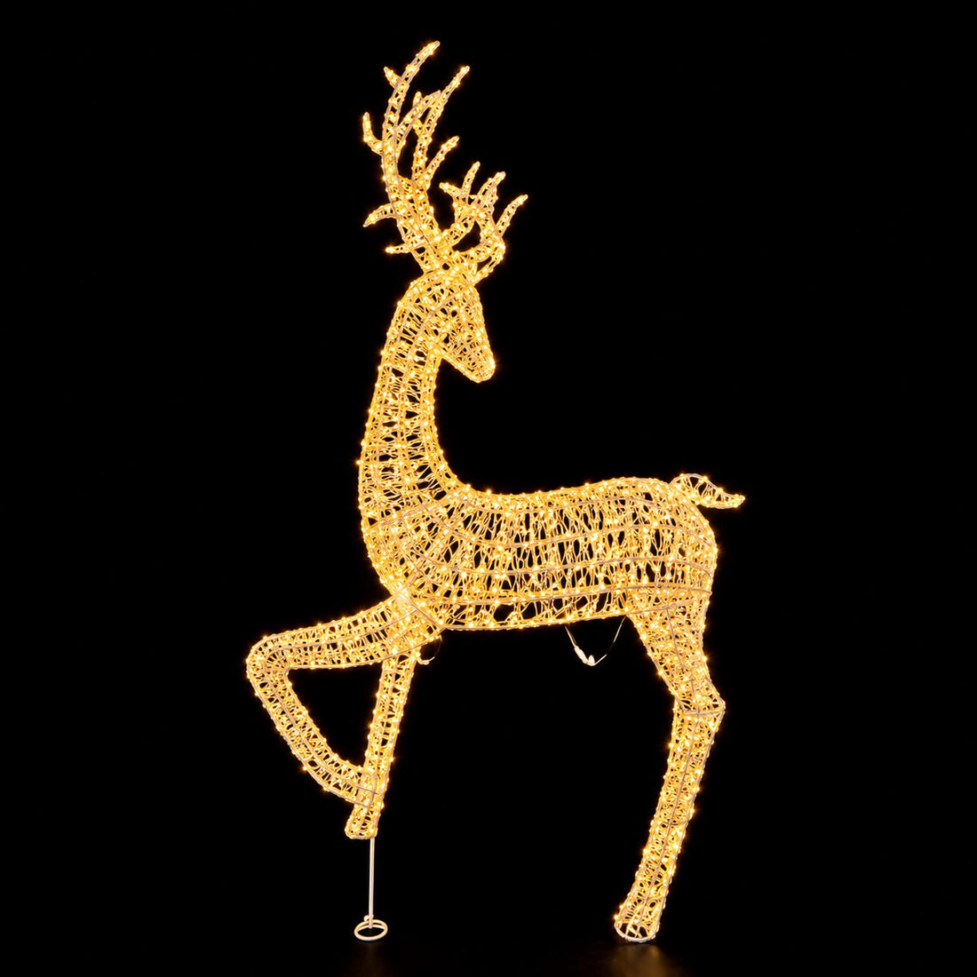 Ad Trend Renna Natalizia Luminosa Oro 5200 Led in Plastica IP44 123x40xH270 cm – Decorazione di Natale per Esterno e Giardino
