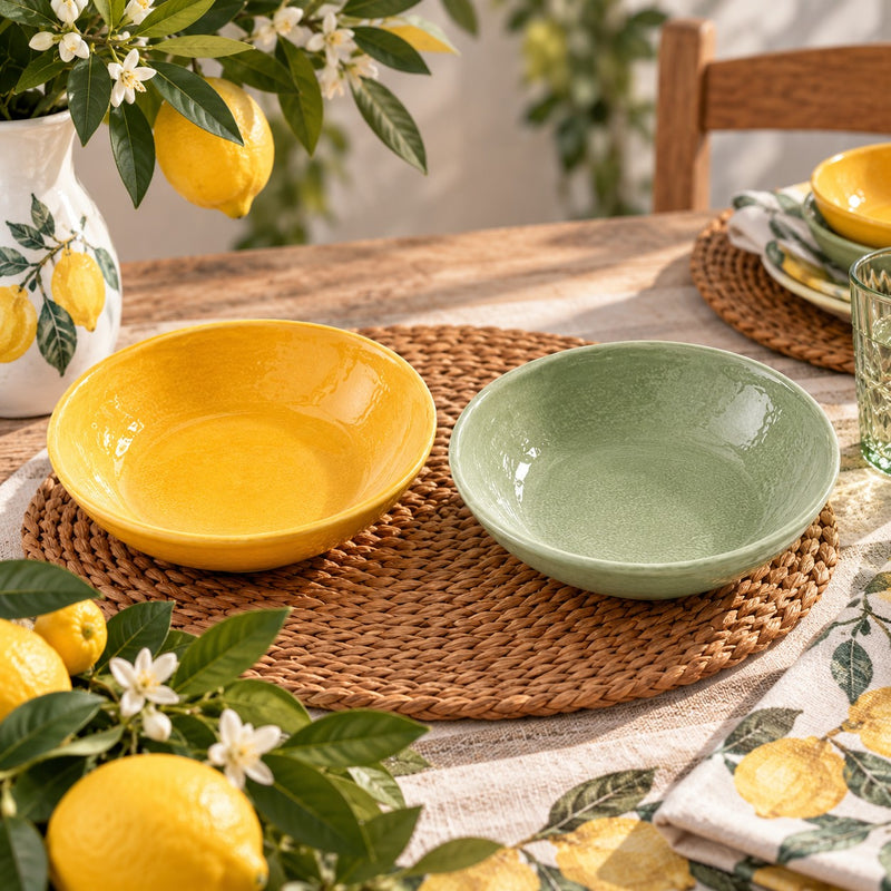 Ad Trend Piatto Fondo Zesty in Melamina Ø22xH5 cm – 1 Pezzo Assortito