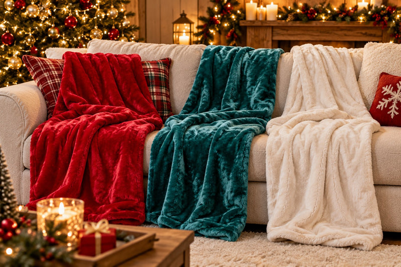 Ad Trend Plaid Natalizio in Flanella Assortito 130x160 cm 1 Pz – Coperta Morbida Decorativa per Divano e Letto di Natale