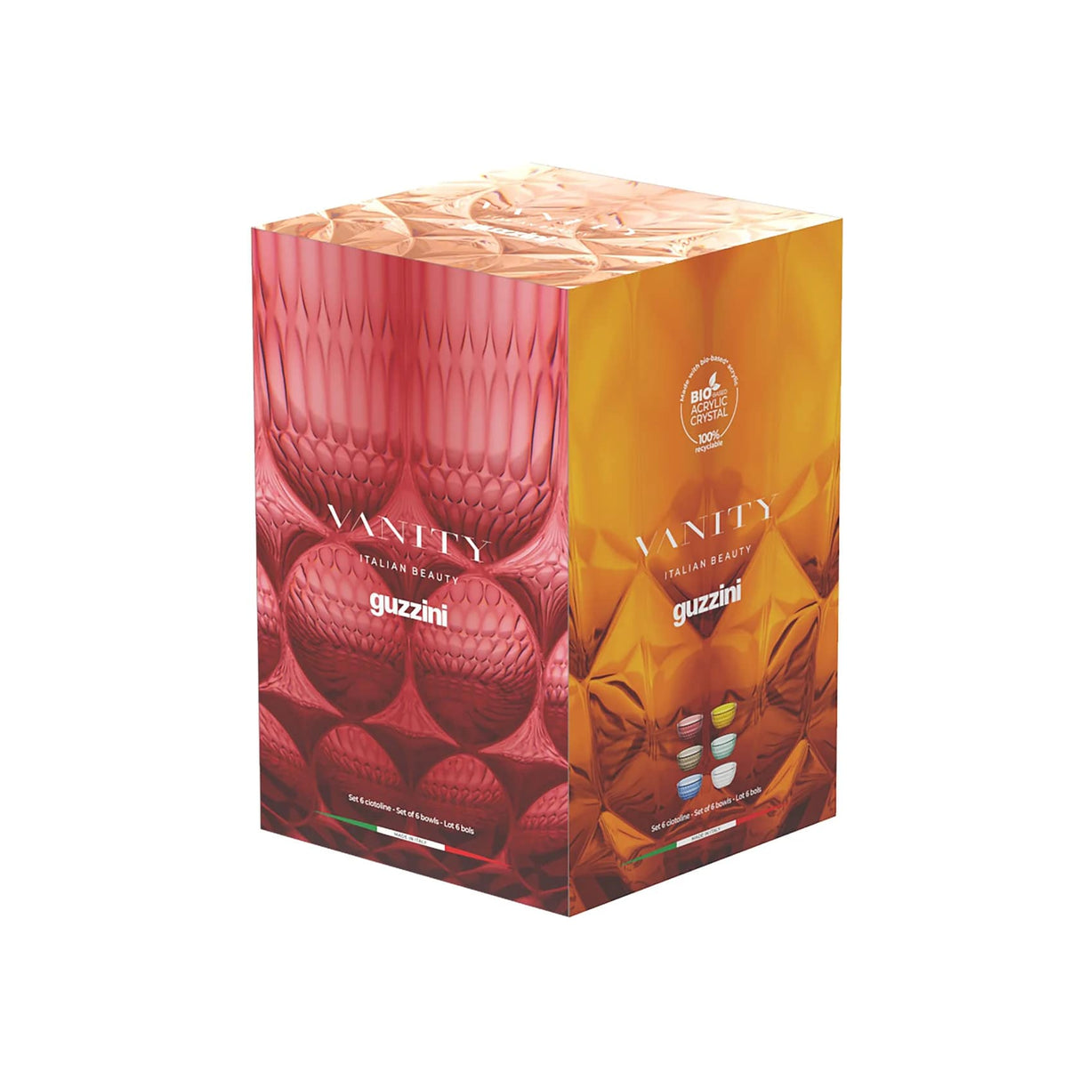 guzzini guzzini set 6 ciotoline vanity d 12 cm multicolor ean 8008392395652