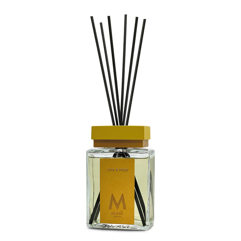 Muhà Luxe Perfume Diffusore Ambiente con Bastoncini Uva e Fico 1.000 Ml