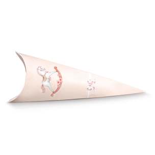 Scotton Cone Bag 190 Mm Pink Horse 10 Pcs