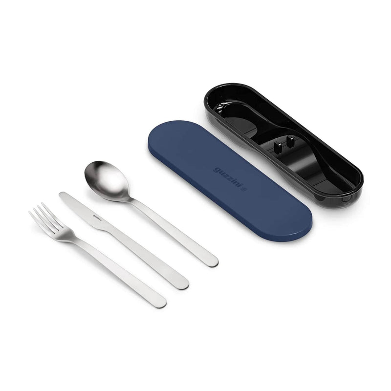 guzzini guzzini posate da viaggio con custodia store go blu zaffiro ean 8008392408055