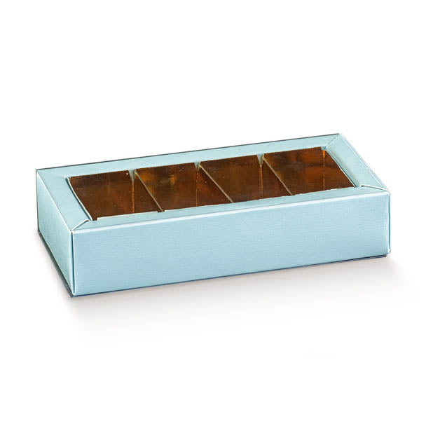 Scotton Scatola Quadretto 120 x 50 x 30 Mm Lino Azzurro 10 Pz