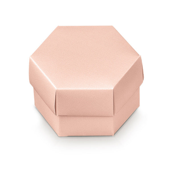 Scotton Scatola Esagono con Divisorio 80 x 55 Mm Lino Ciprino 10 Pz