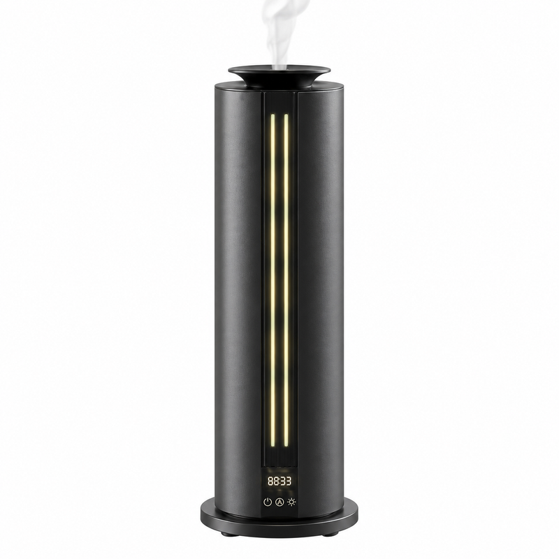 DESSENZE Diffusore di Fragranze ad Alta Pressione Tower Light Grigio Antracite – Profumatore Ambiente Bacche Rosse