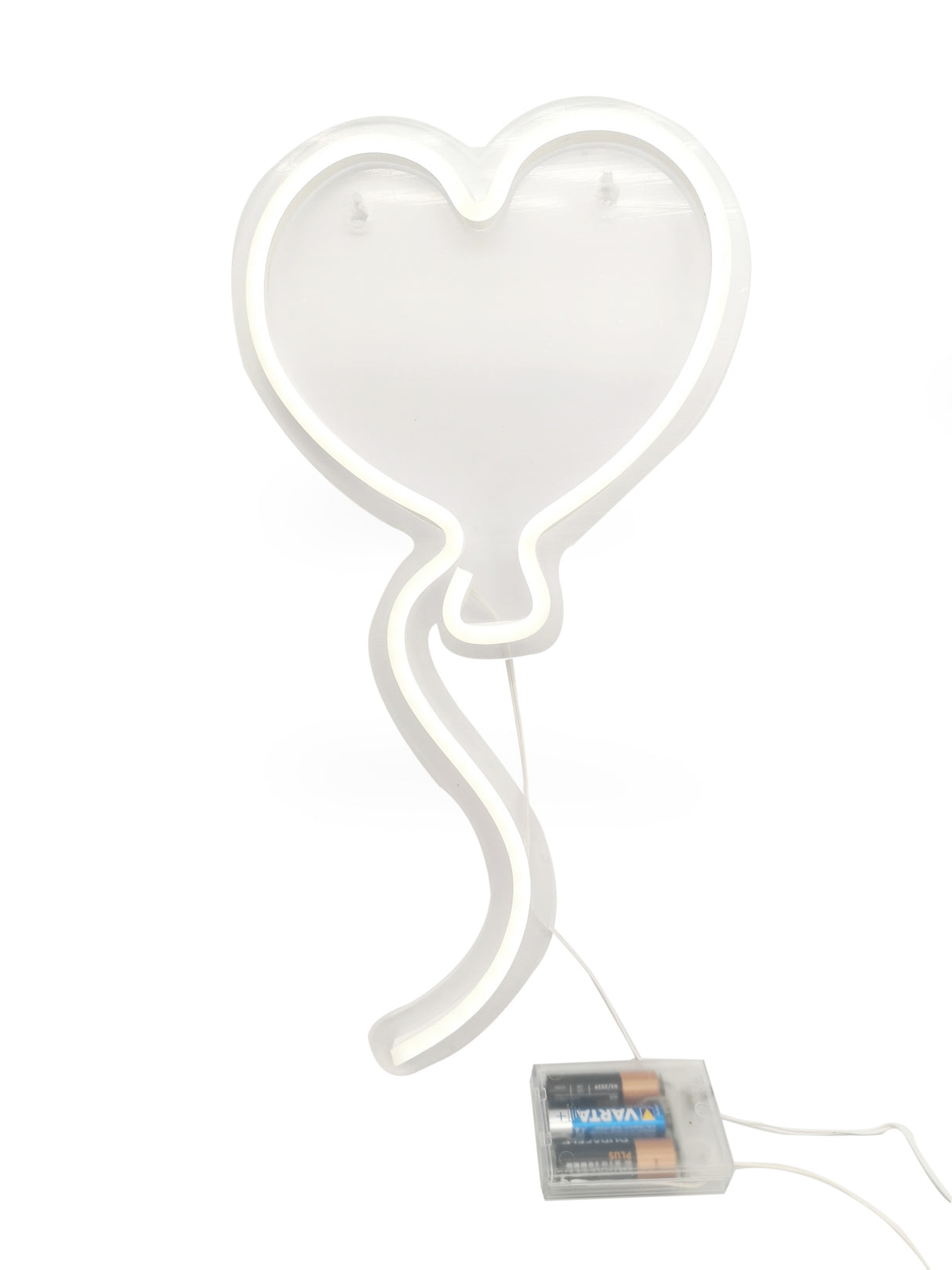 Vimin Box Cuore Palloncino Led Acrilico H 42 Cm L 23 Cm L 1,5 Cm