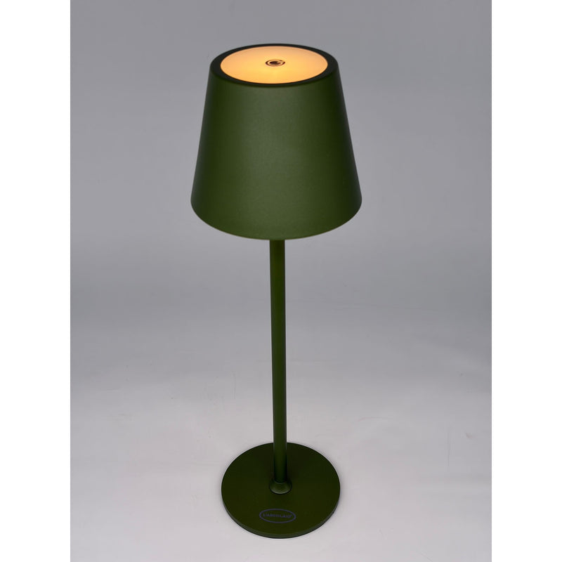 L'Arcolaio Lampada LED Touch Ricaricabile H 38 Cm 10 x 10 Cm IP54 Round Pro Oliva