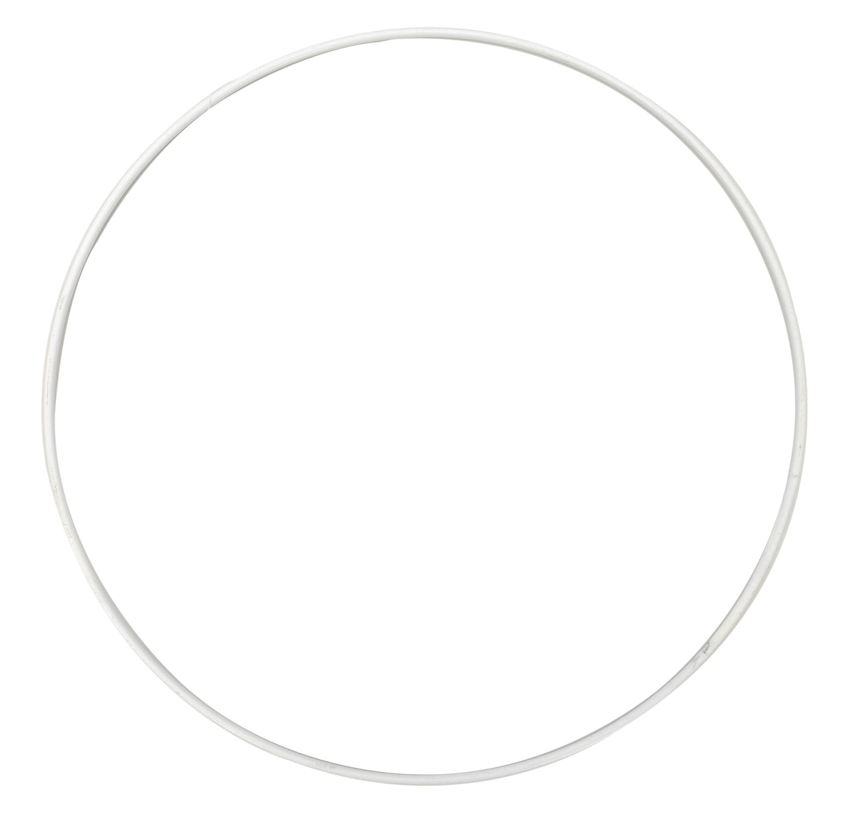 Wicker Box Metal Ring D 40 Cm White