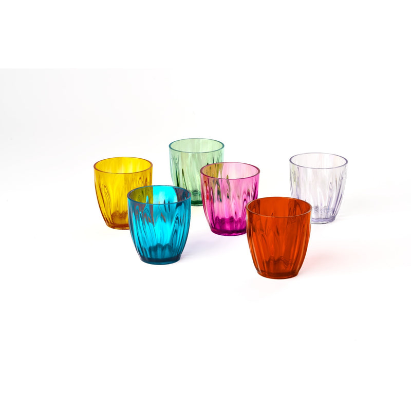 Guzzini Set 6 Bicchieri Acqua 350 cc Multicolor in Plastica – Bicchieri Colorati Riutilizzabili