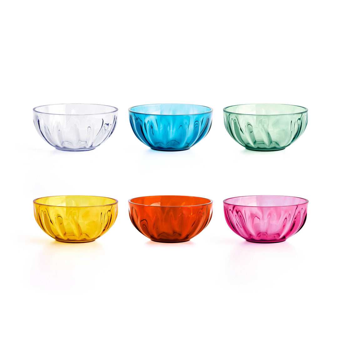 GUZZINI Set 6 Ciotole Chef Line Aqua D 12 Cm in Plastica – Ciotole Colorate per Tavola e Cucina