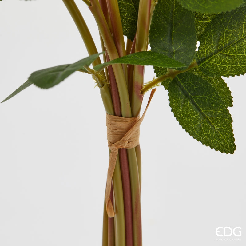 edg enzo de gasperi edg enzo de gasperi mazzo rosa con foglie h 40 cm bouquet 10 fiori yellow green ean 8059824530981