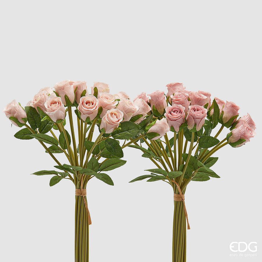 edg enzo de gasperi edg enzo de gasperi mazzo rosa 18 pz con foglie ass h 40 cm bouquet mauve 1 pz ean 8059824531261