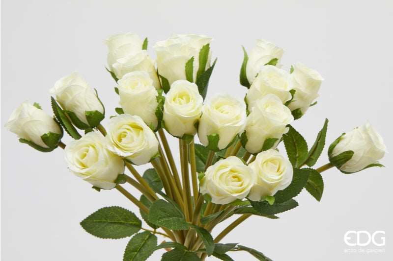 edg enzo de gasperi edg enzo de gasperi mazzo rosa con foglie h 40 cm bouquet 10 fiori light green ean 8059824531285