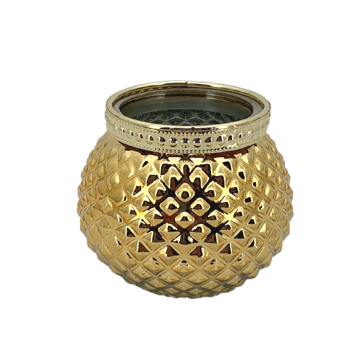 Vimin Box Sfera Portacandela D 8 Cm H 10 Cm Oro